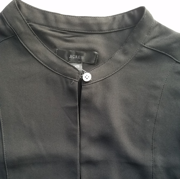 New J. Crew Black Blouse Cap Sleeve Top XXS - Picture 5 of 9